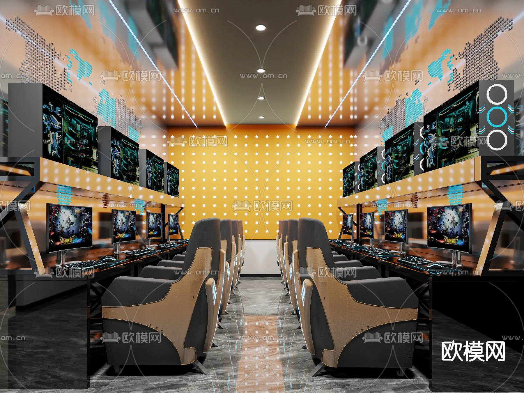 PUBLIC COMMERCE SPACE - 3D Model For Interior Design - 10874