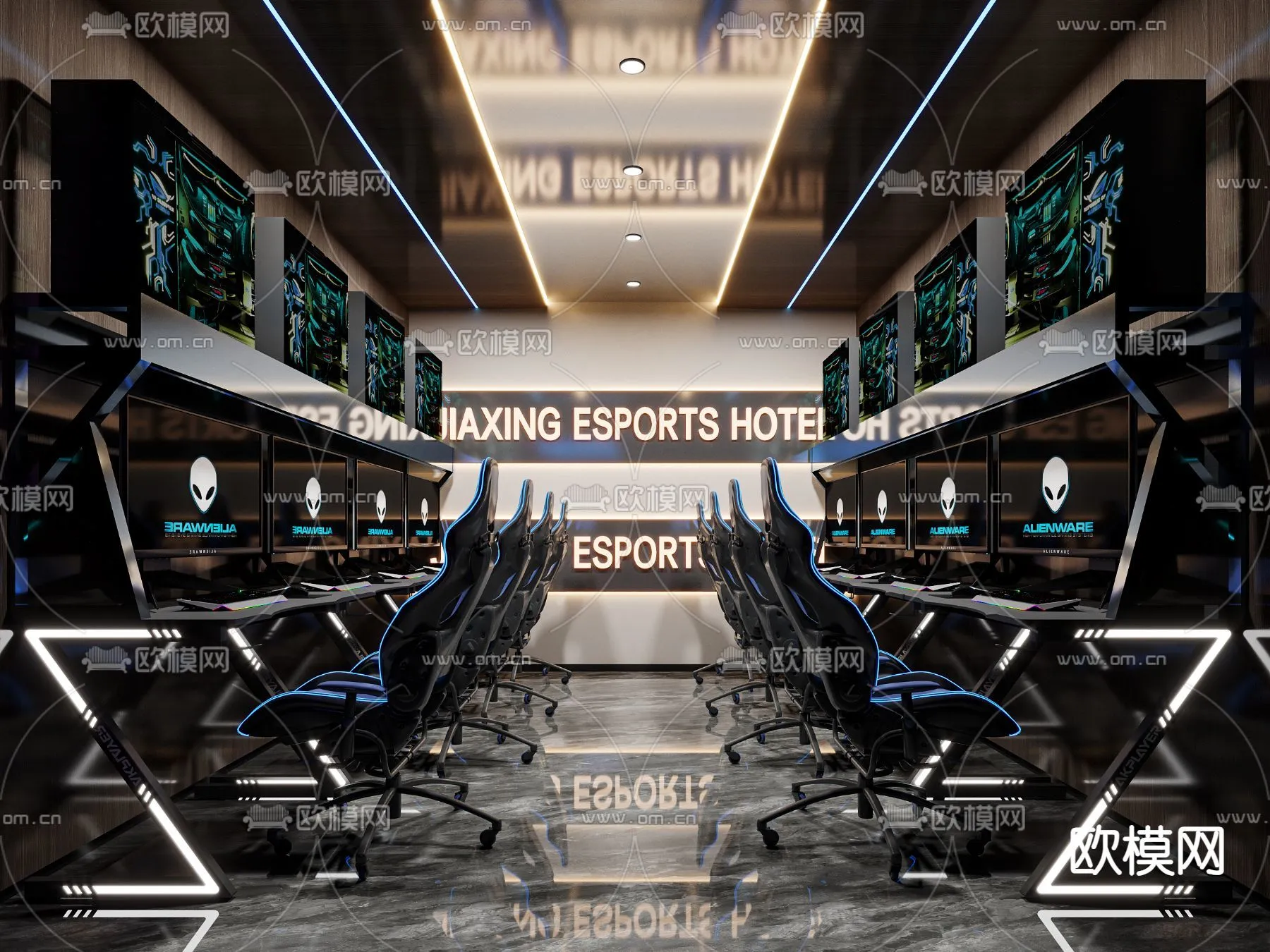 PUBLIC COMMERCE SPACE - 3D Model For Interior Design - 10875