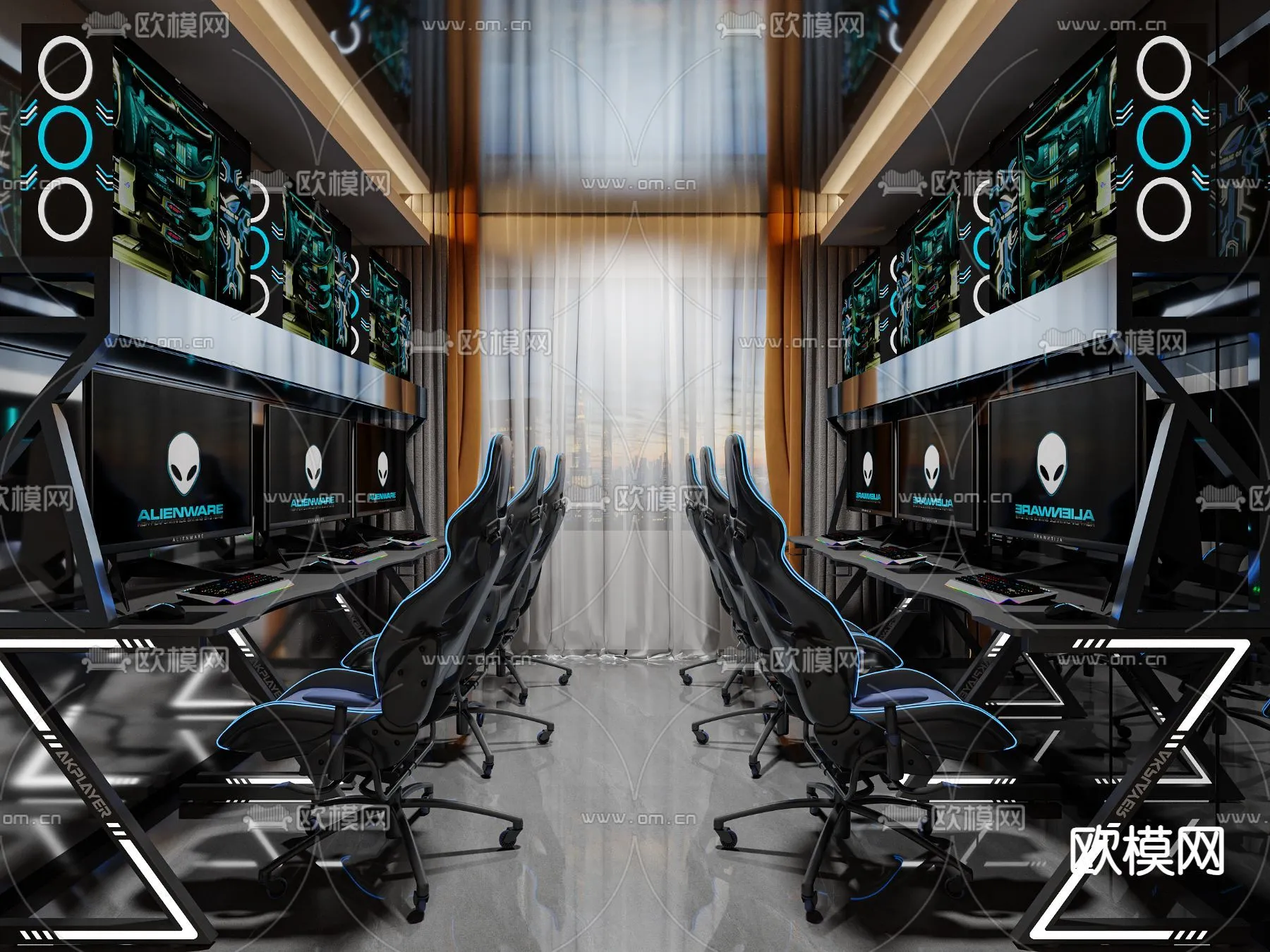 PUBLIC COMMERCE SPACE - 3D Model For Interior Design - 10876