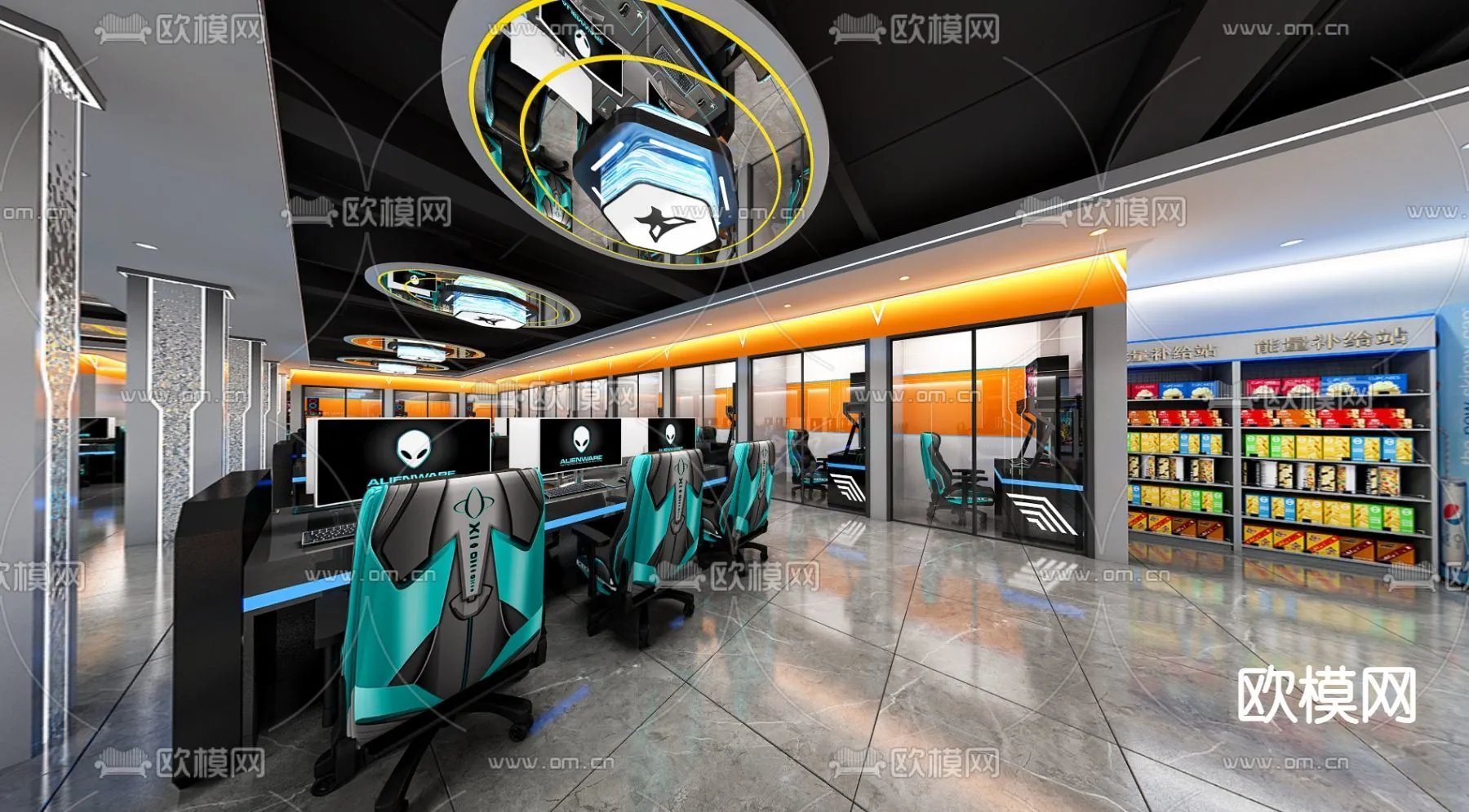PUBLIC COMMERCE SPACE - 3D Model For Interior Design - 10890