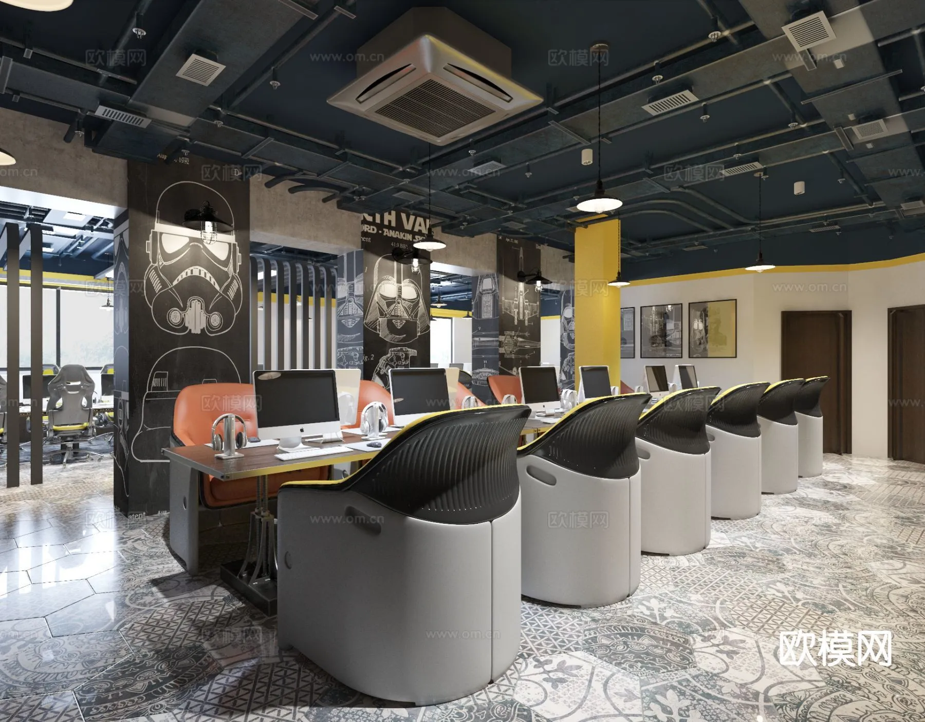 PUBLIC COMMERCE SPACE - 3D Model For Interior Design - 10891