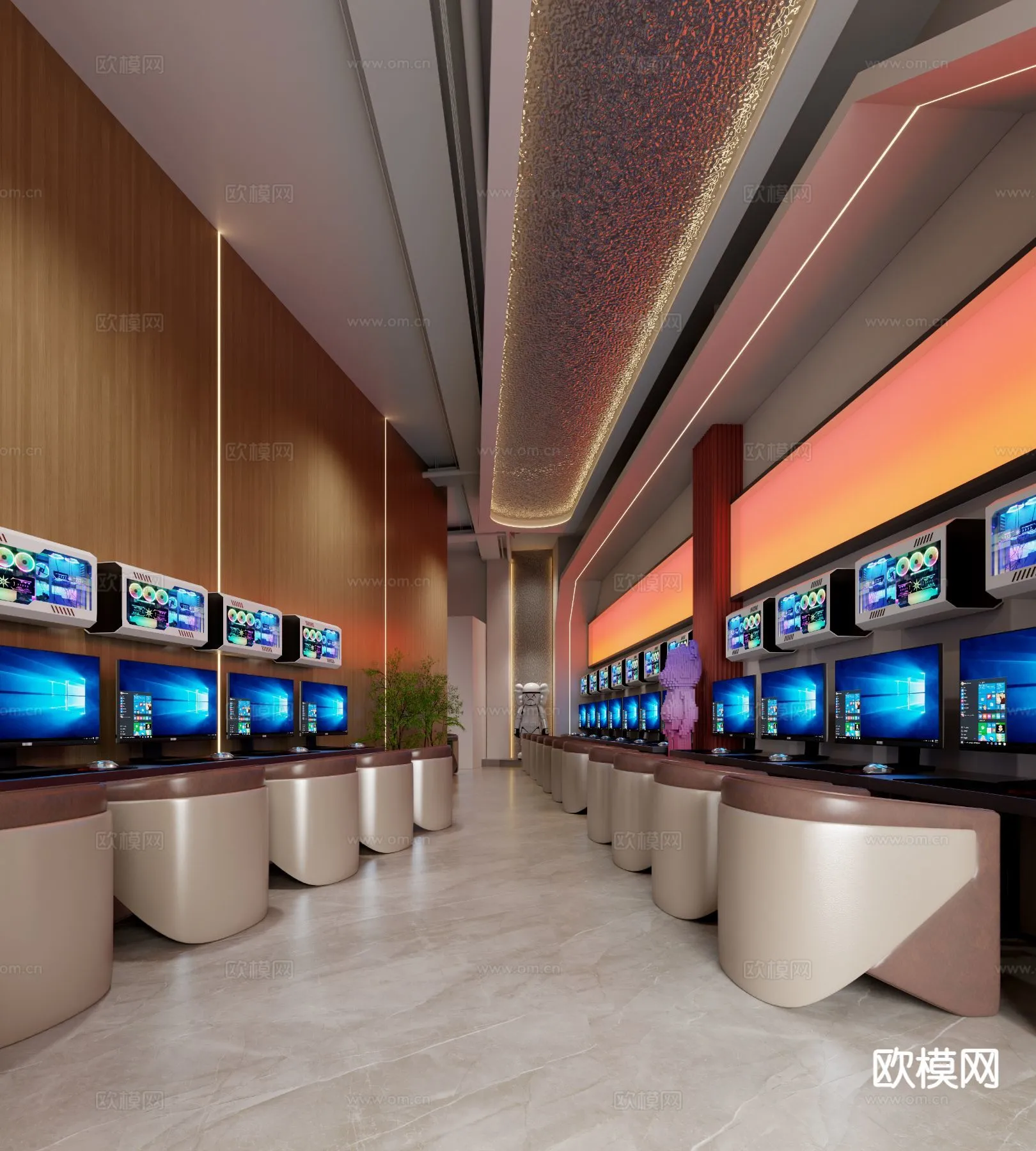 PUBLIC COMMERCE SPACE - 3D Model For Interior Design - 10893