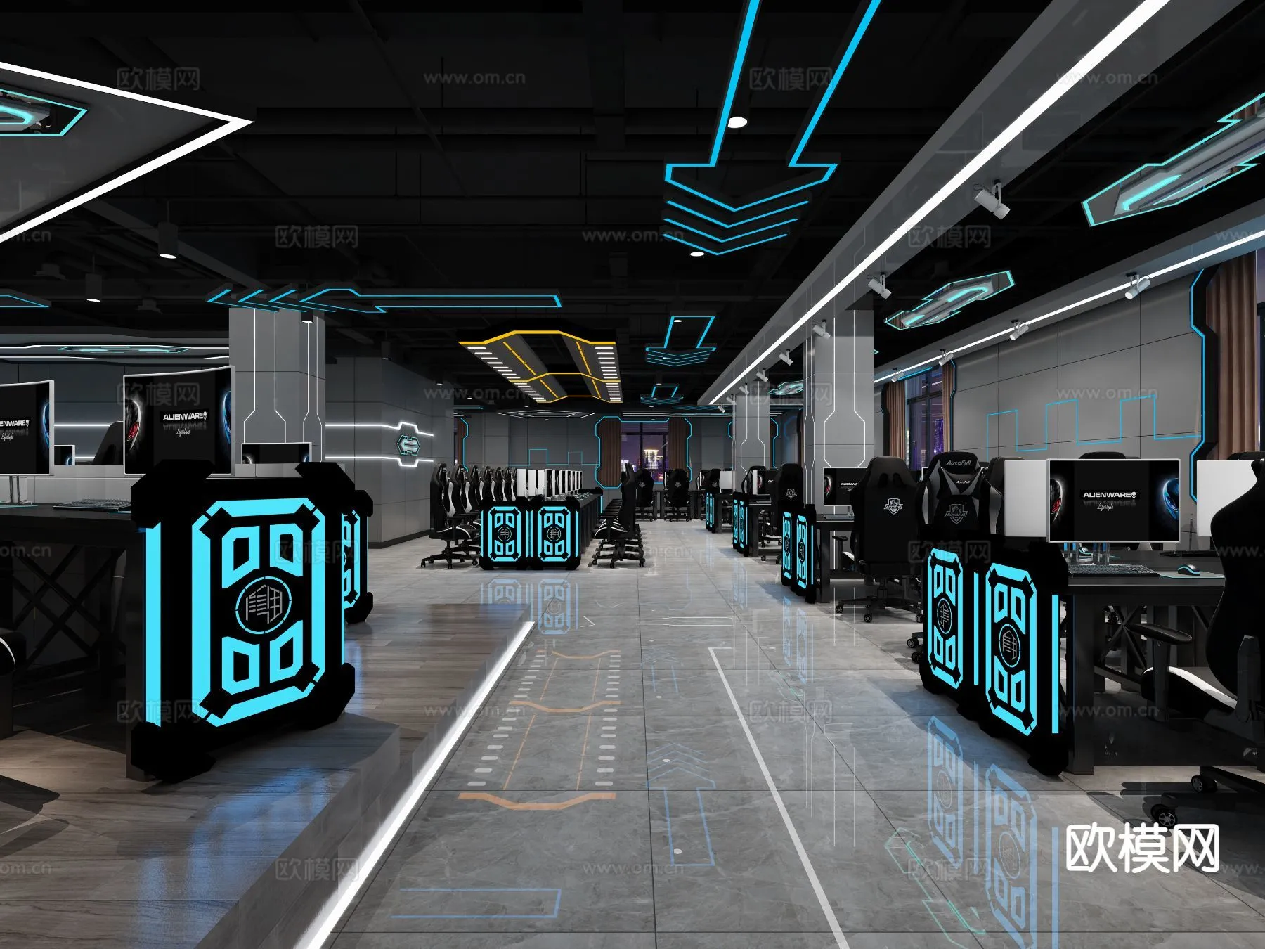 PUBLIC COMMERCE SPACE - 3D Model For Interior Design - 10897