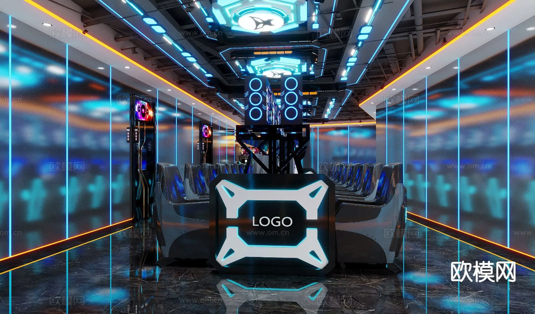 PUBLIC COMMERCE SPACE - 3D Model For Interior Design - 10899