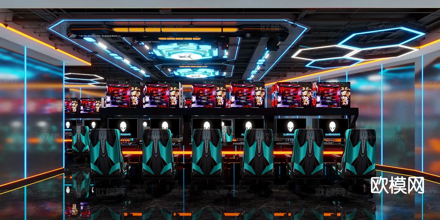 PUBLIC COMMERCE SPACE - 3D Model For Interior Design - 10900