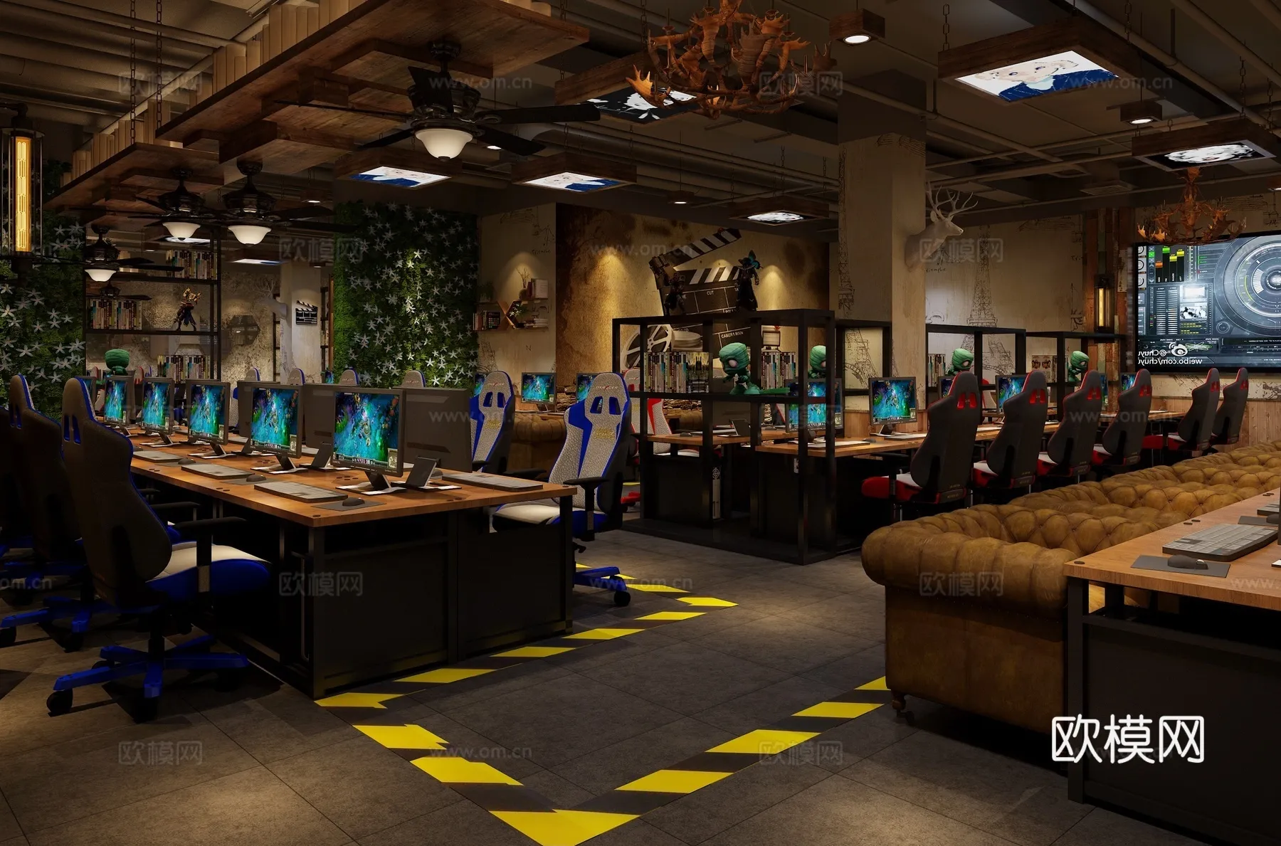 PUBLIC COMMERCE SPACE - 3D Model For Interior Design - 10906