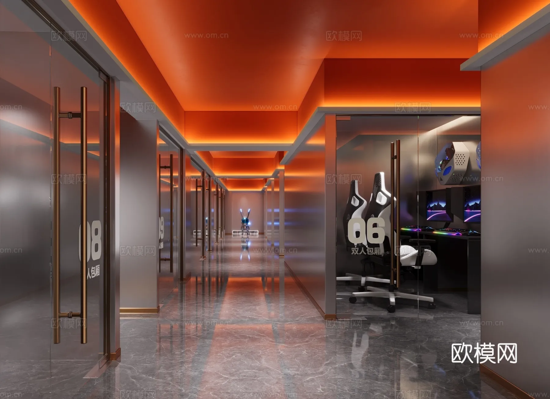 PUBLIC COMMERCE SPACE - 3D Model For Interior Design - 10909