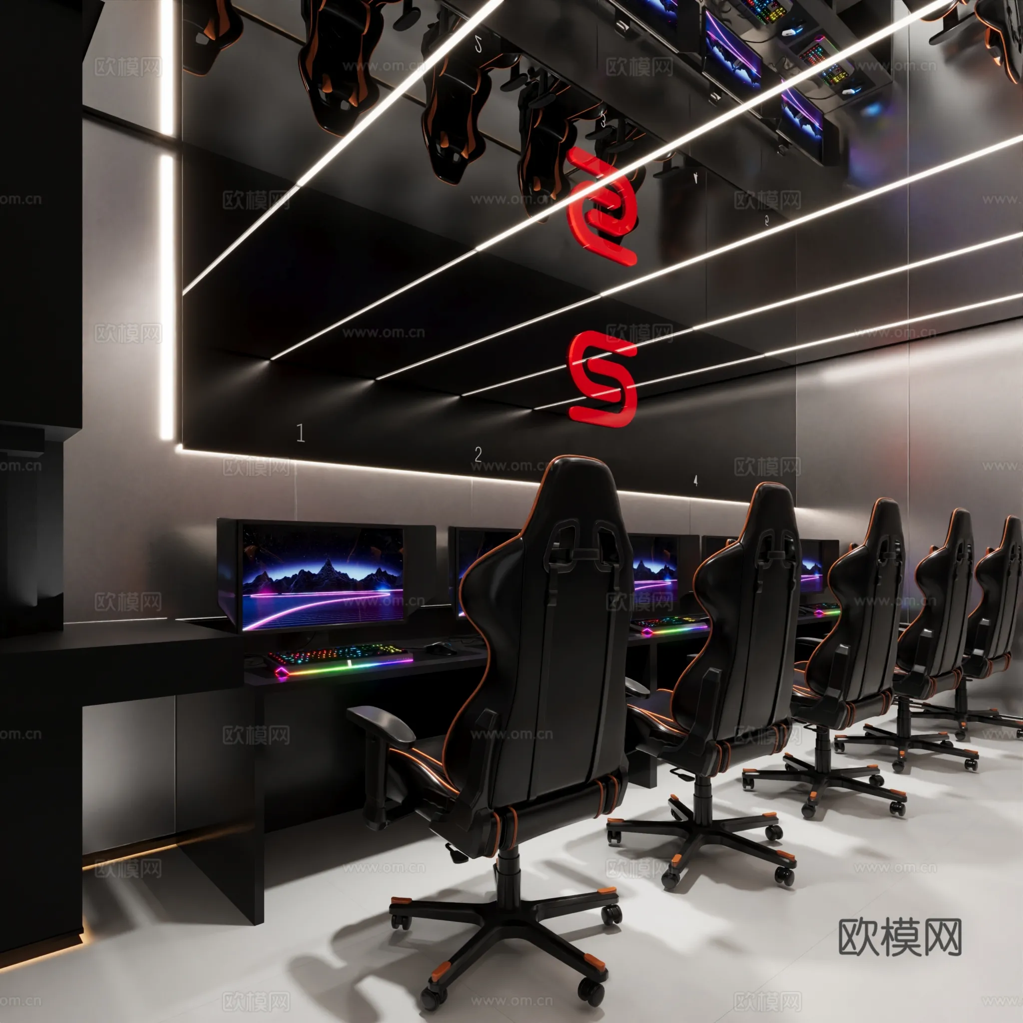 PUBLIC COMMERCE SPACE - 3D Model For Interior Design - 10910