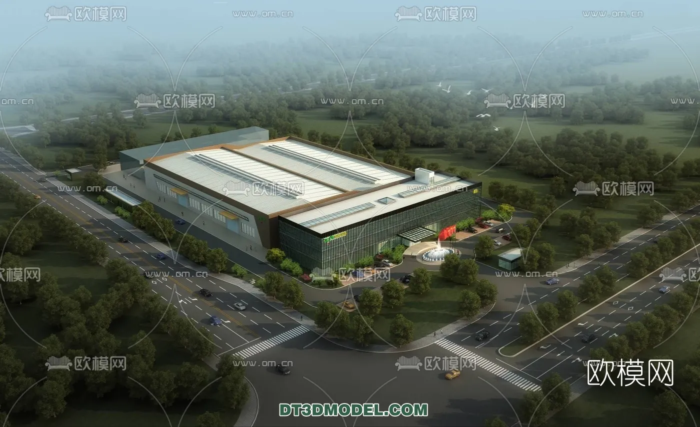 PUBLIC COMMERCE SPACE - 3D Model For Interior Design - 2482