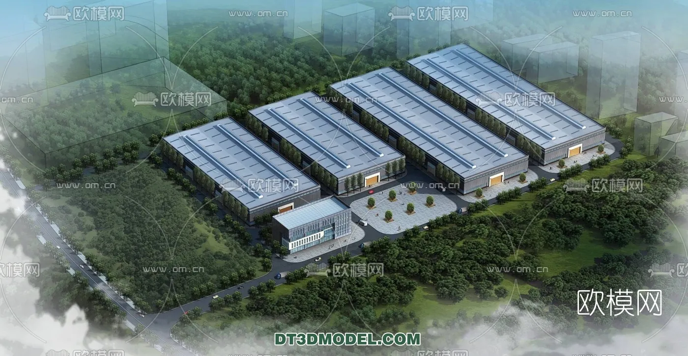 PUBLIC COMMERCE SPACE - 3D Model For Interior Design - 2492