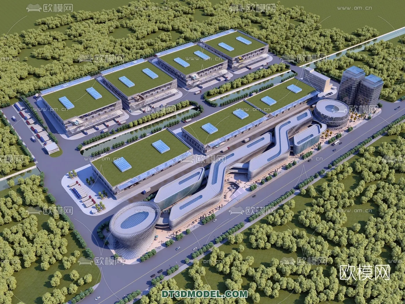 PUBLIC COMMERCE SPACE - 3D Model For Interior Design - 2497