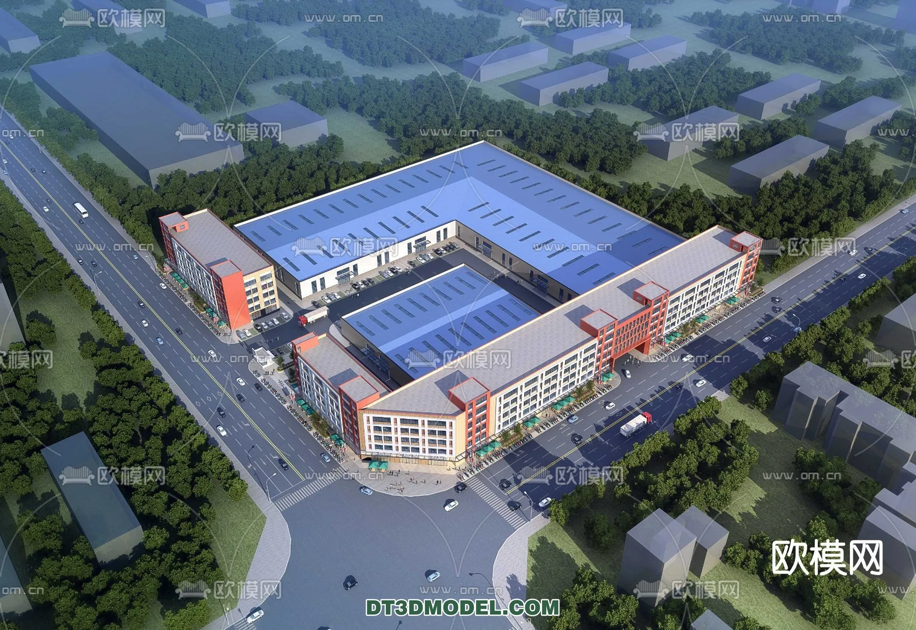 PUBLIC COMMERCE SPACE - 3D Model For Interior Design - 2498