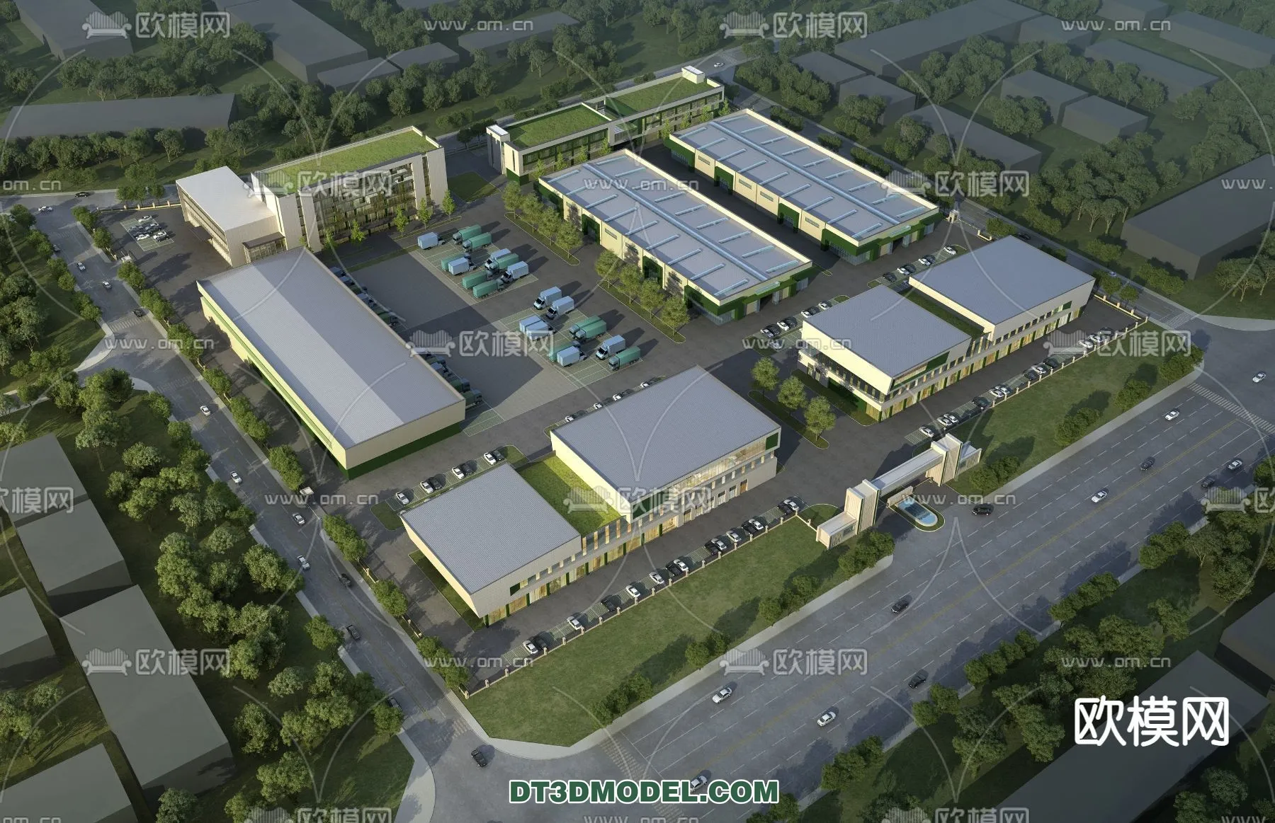 PUBLIC COMMERCE SPACE - 3D Model For Interior Design - 2502