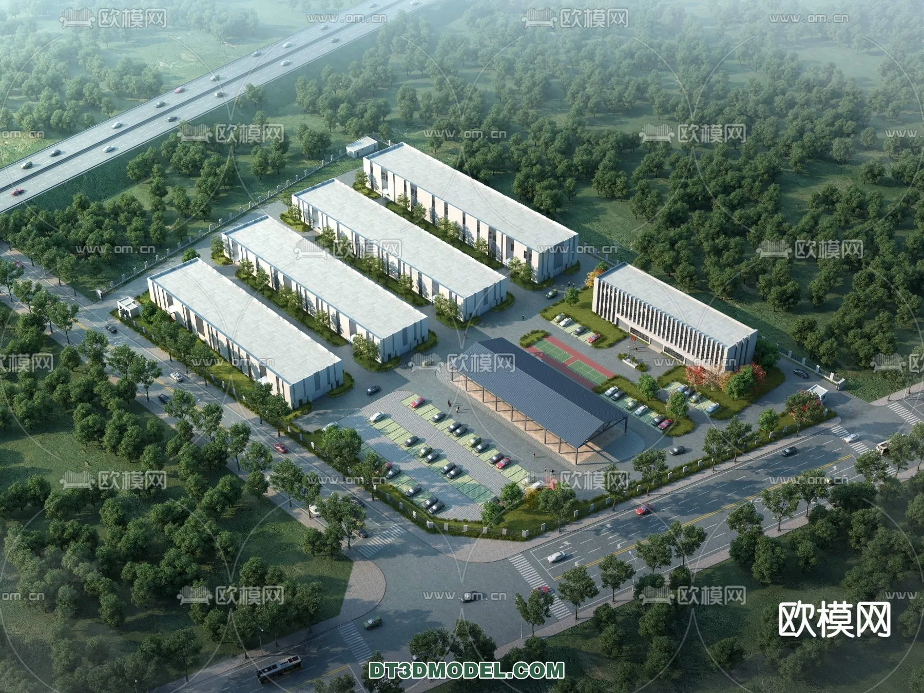 PUBLIC COMMERCE SPACE - 3D Model For Interior Design - 2555