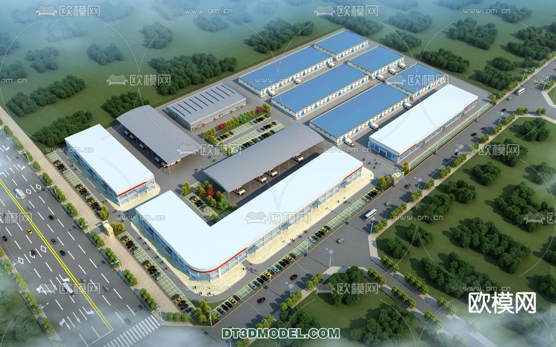 PUBLIC COMMERCE SPACE - 3D Model For Interior Design - 2557