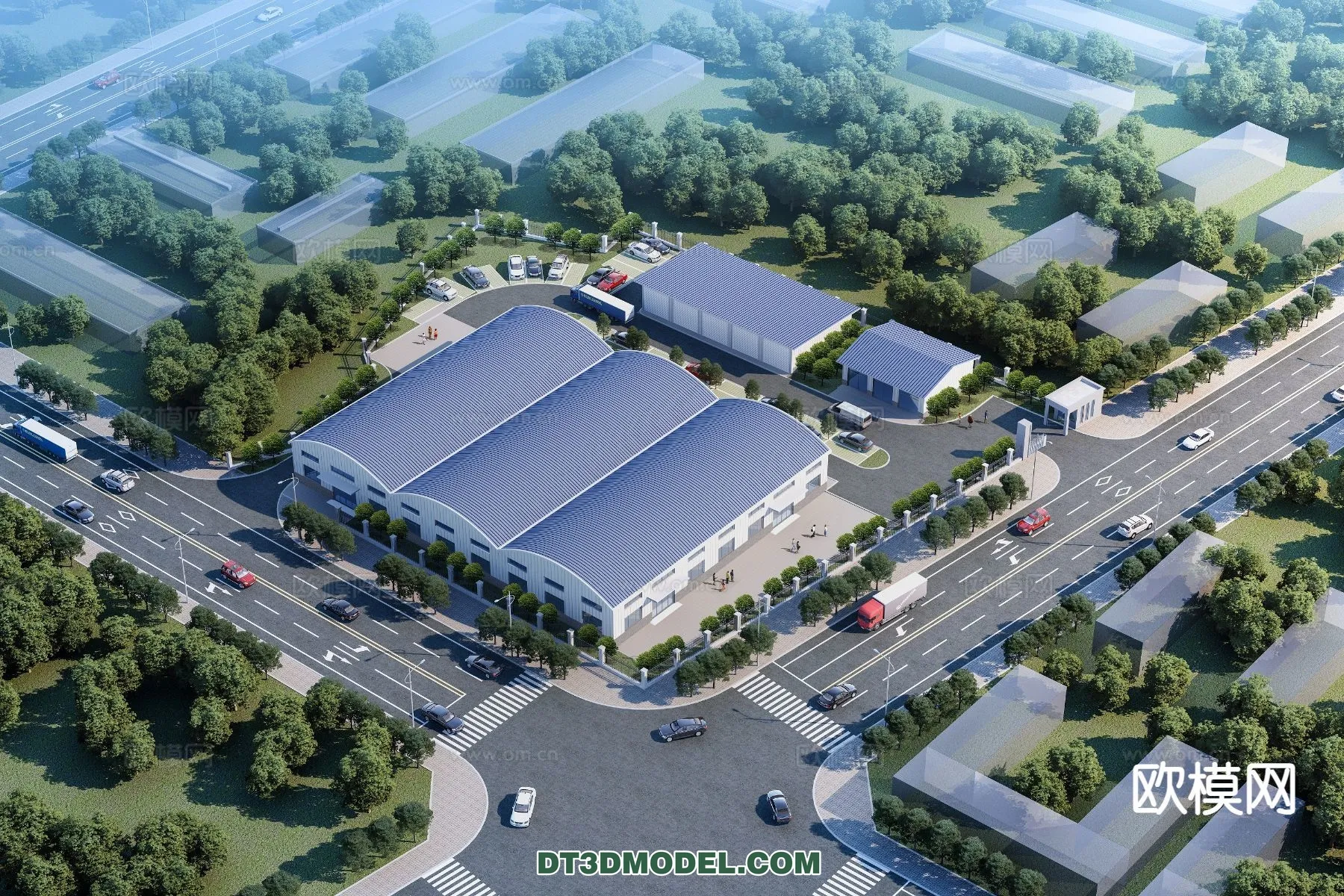 PUBLIC COMMERCE SPACE - 3D Model For Interior Design - 2566