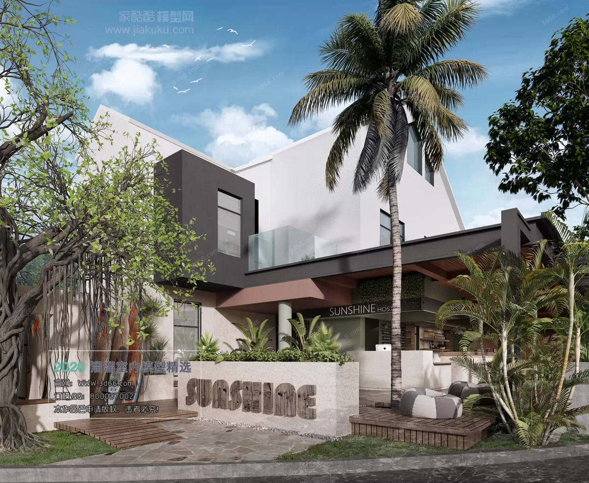 PUBLIC SPACE 3D MODEL - 3D MODELS - 3DSKY FREE MODELS