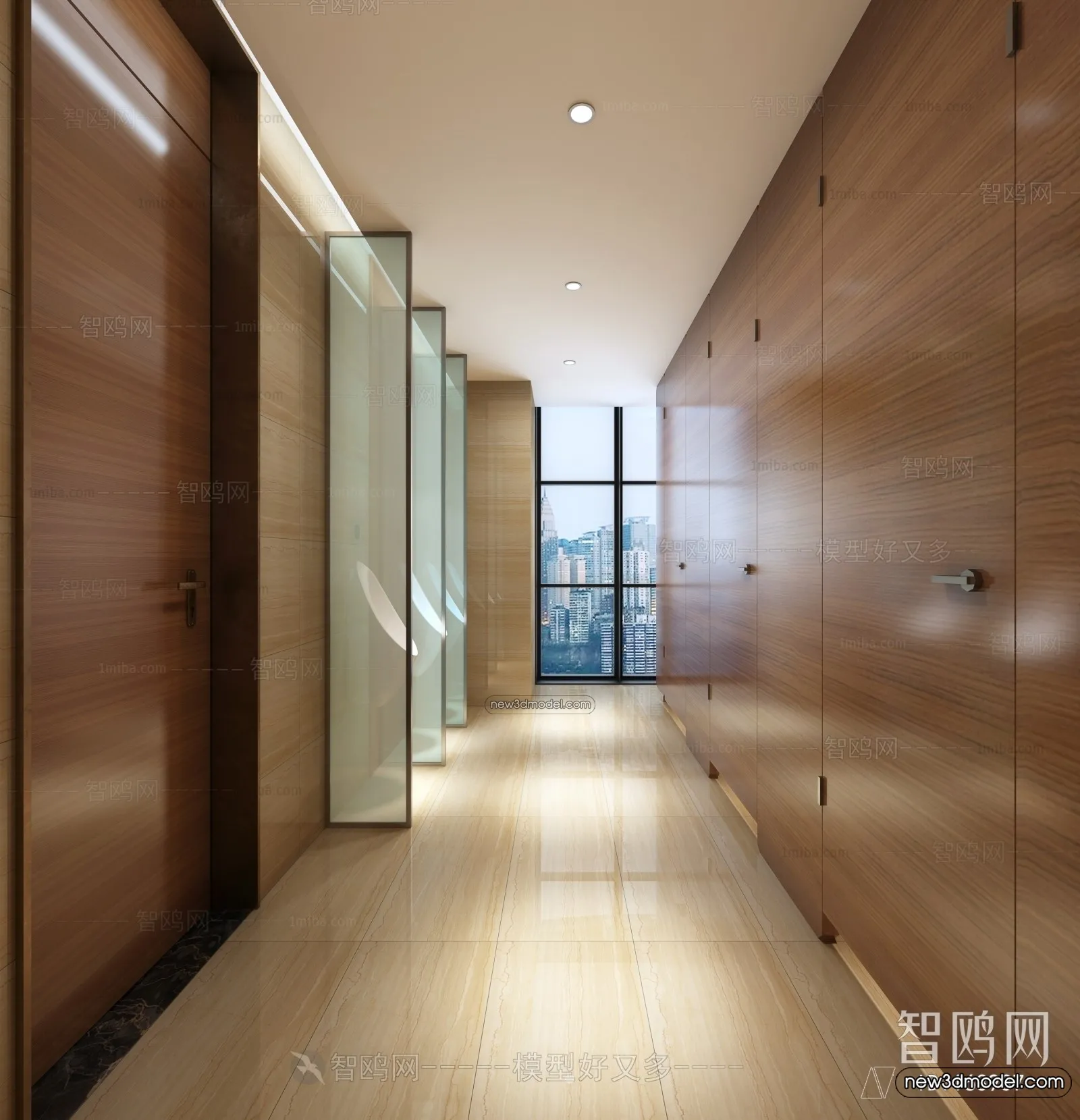 Public Toilet - WC - 3D Interior Scene - 3D Models - 030