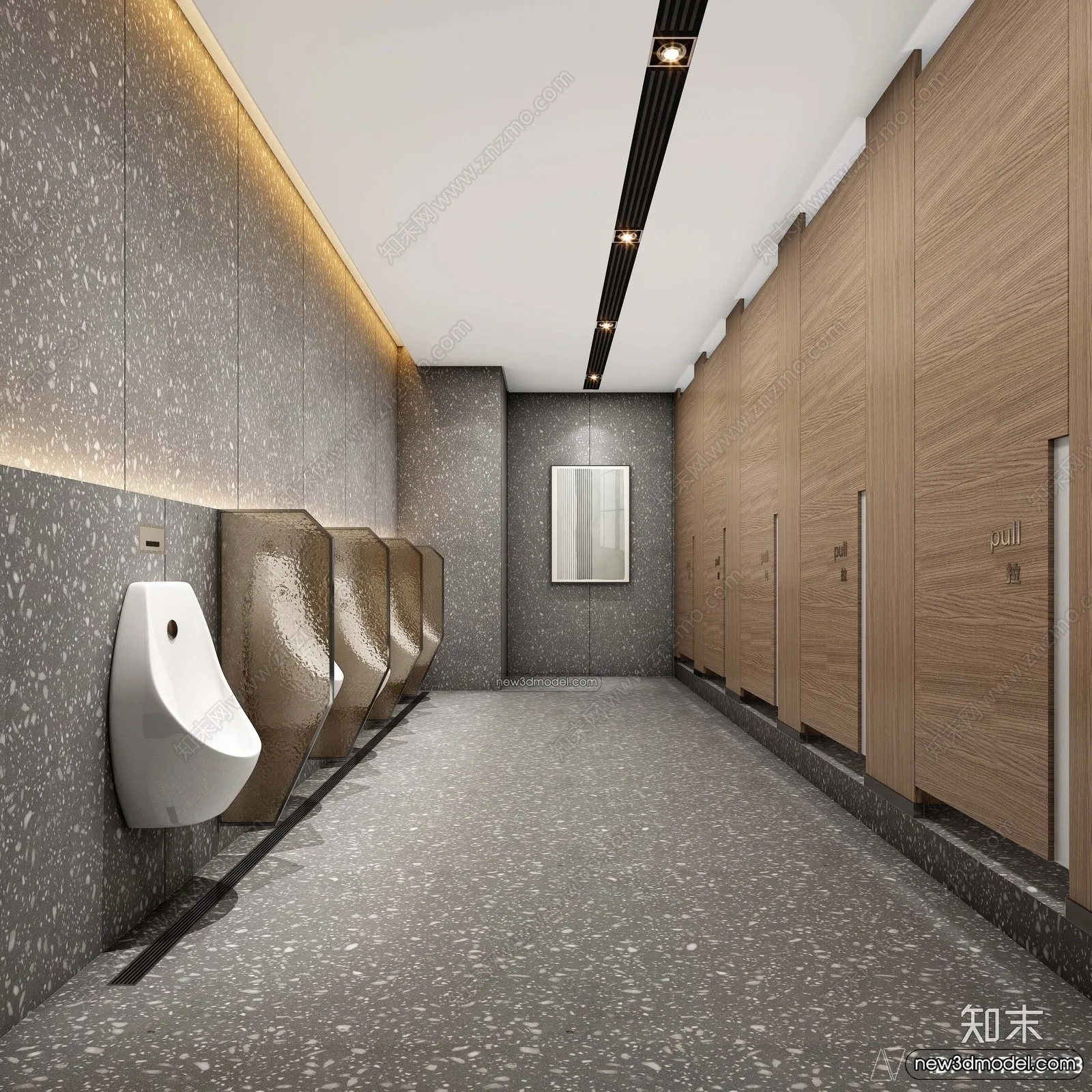 Public Toilet - WC - 3D Interior Scene - 3D Models - 058