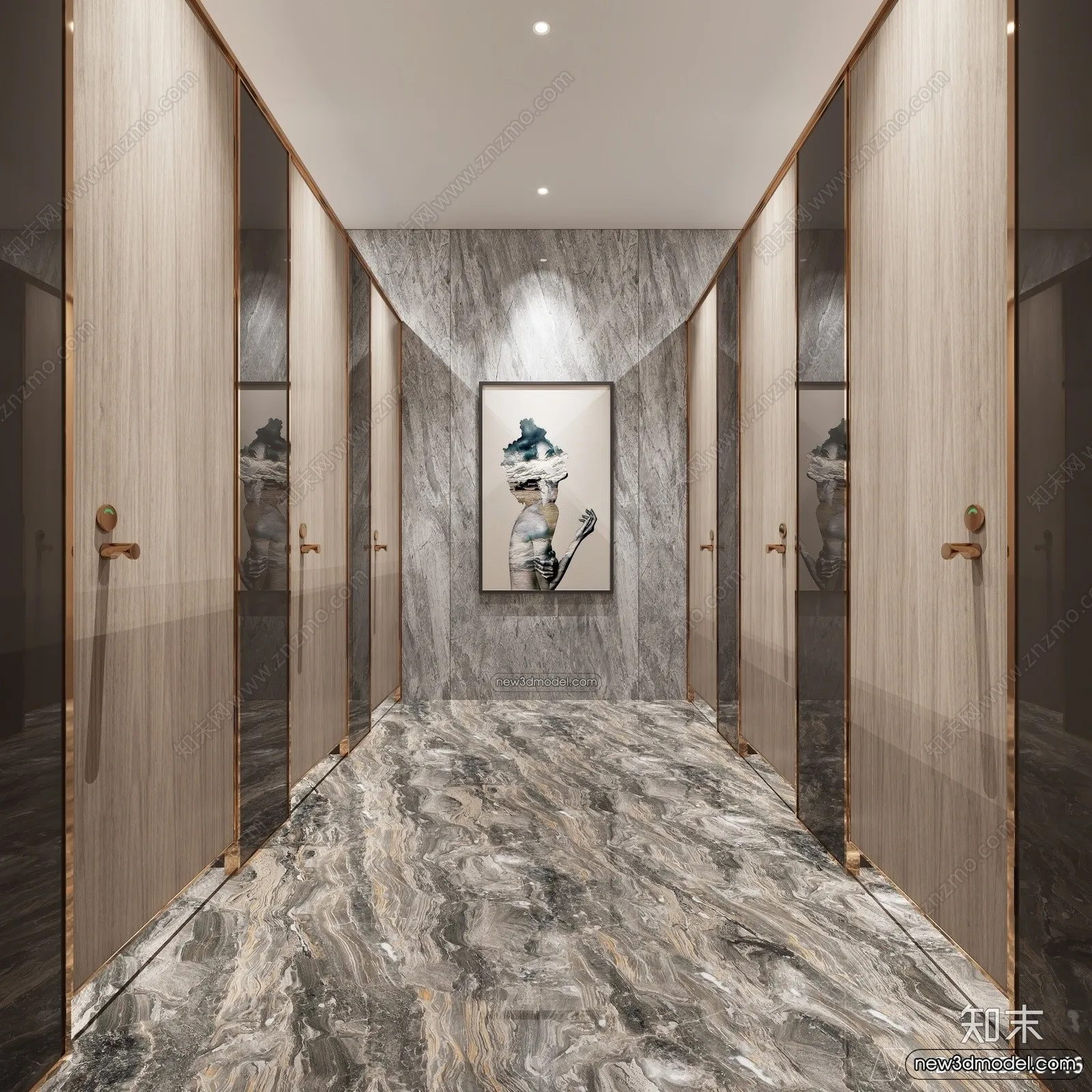 Public Toilet - WC - 3D Interior Scene - 3D Models - 067