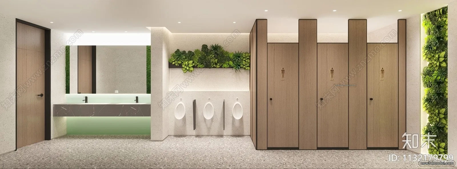 Public Toilet - WC - 3D Interior Scene - 3D Models - 076