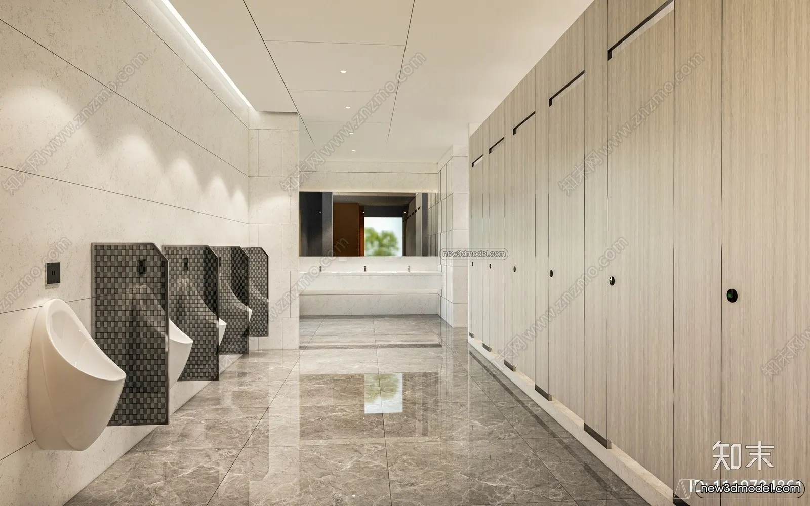 Public Toilet - WC - 3D Interior Scene - 3D Models - 103