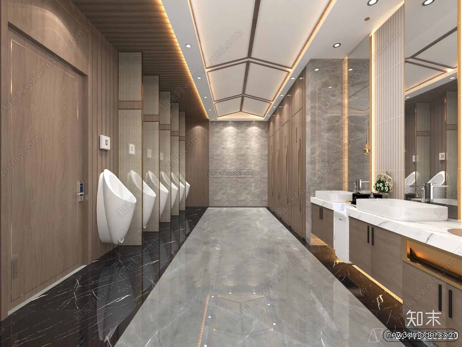 Public Toilet - WC - 3D Interior Scene - 3D Models - 106