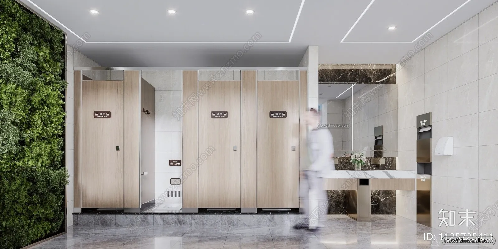 Public Toilet - WC - 3D Interior Scene - 3D Models - 112