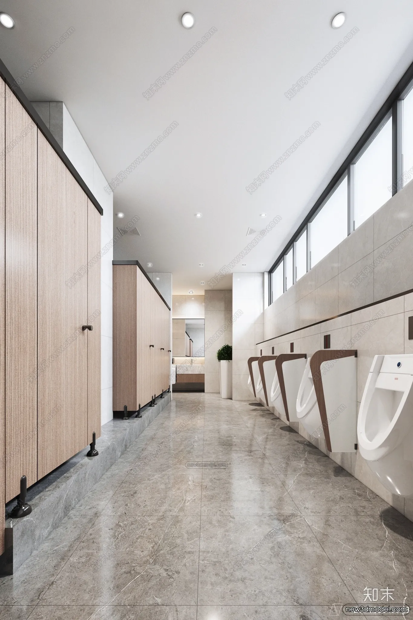 Public Toilet - WC - 3D Interior Scene - 3D Models - 117