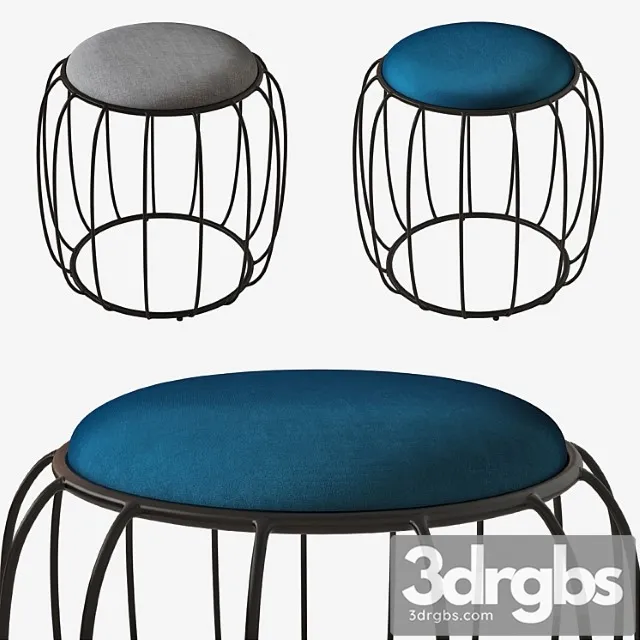 Puff Barrel 45x45 Cosmo 2 3D Model Free