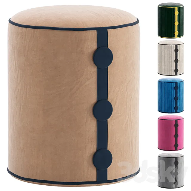 Puff Drum Button by ogogo.ru_Пуф Барабанная кнопка 3D Model