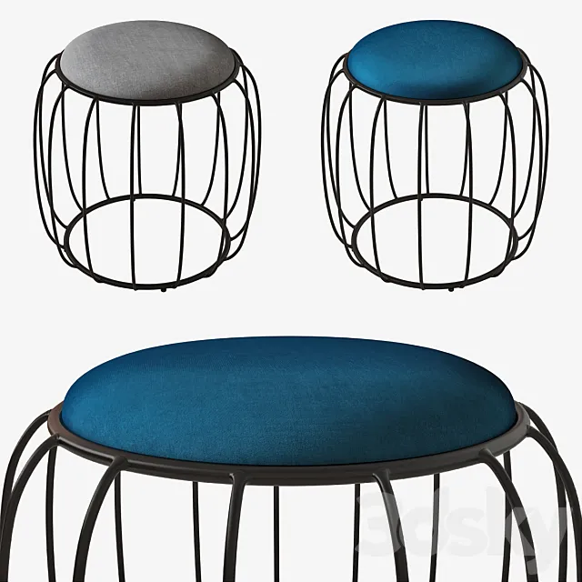 Puff_Barrel_45x45_Cosmo 3DModel