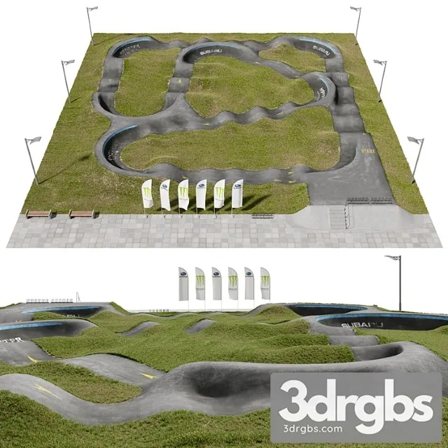 Pump Track 3D Model Free