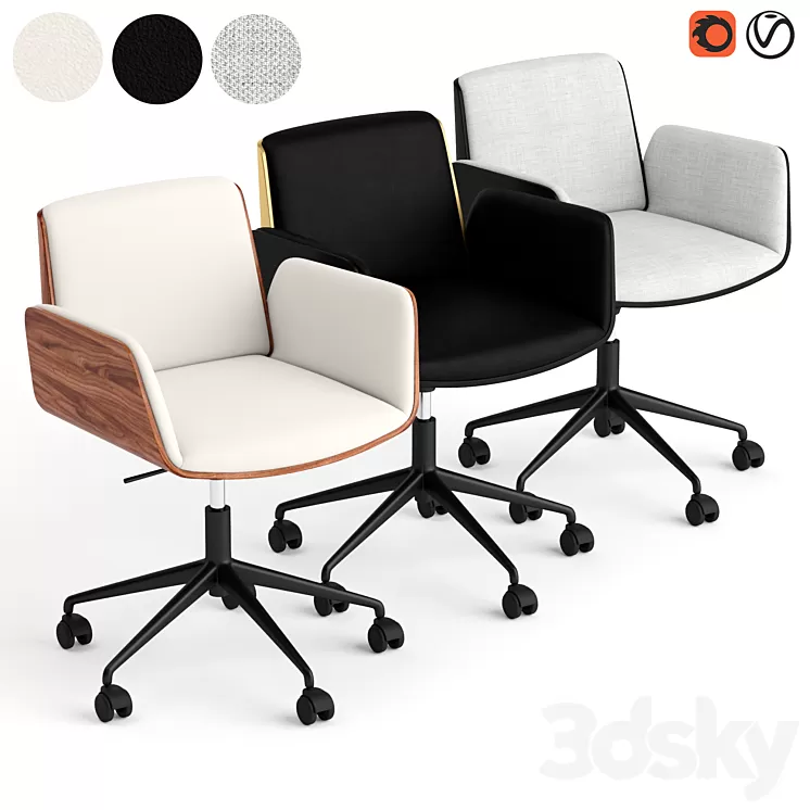 Punt Hug office chair 3D Model