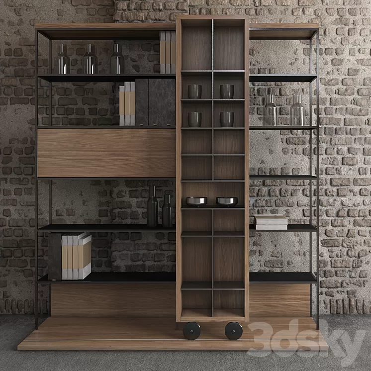 Punt literatura shelf 3D Model