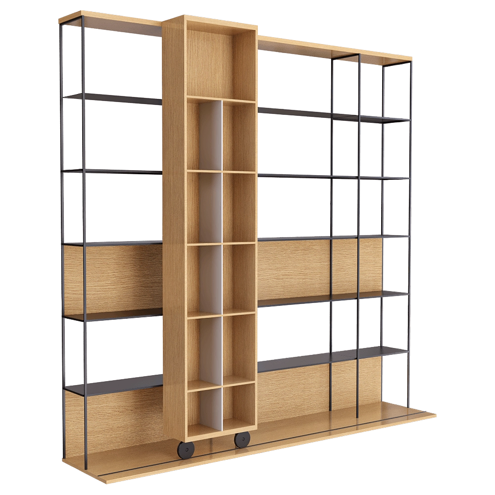 Punt Mobles  - Bookshelf Literatura open 3D Model