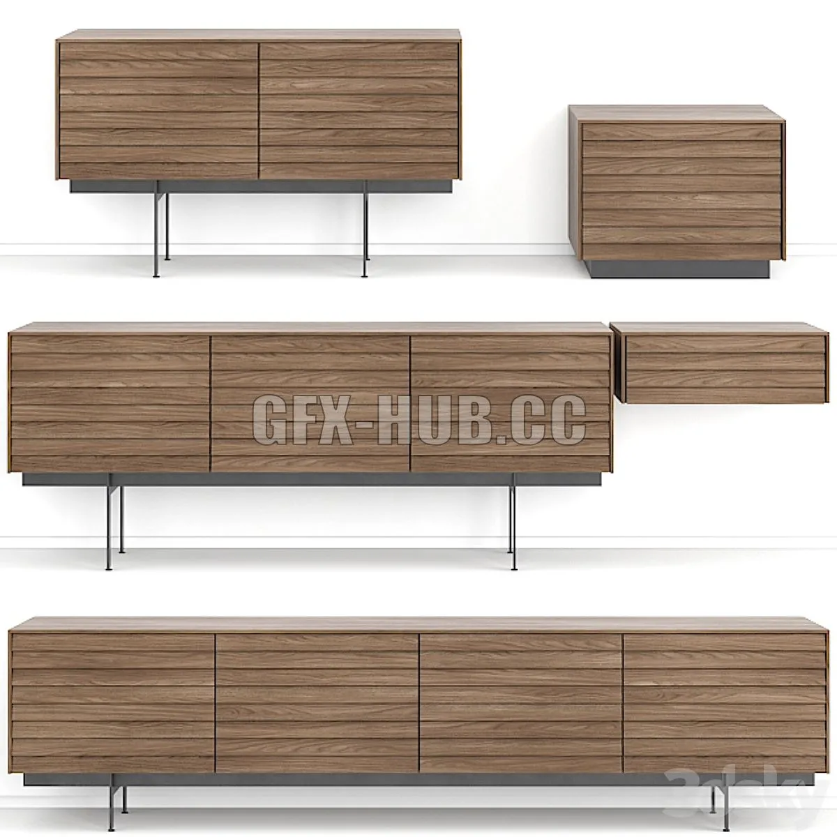 Punt mobles - Sussex (sideboards stands) 3D Model