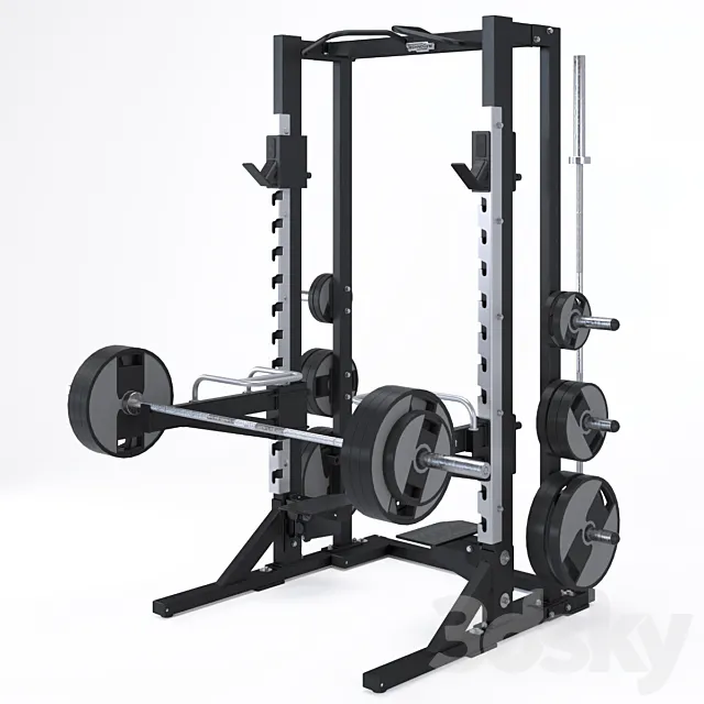 PURE STRENGTH - OLYMPIC HALF RACK 3DModel