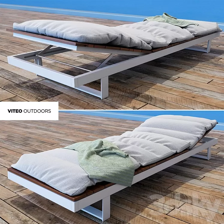 Pure Viteo Outdoor Chaise 3D Model