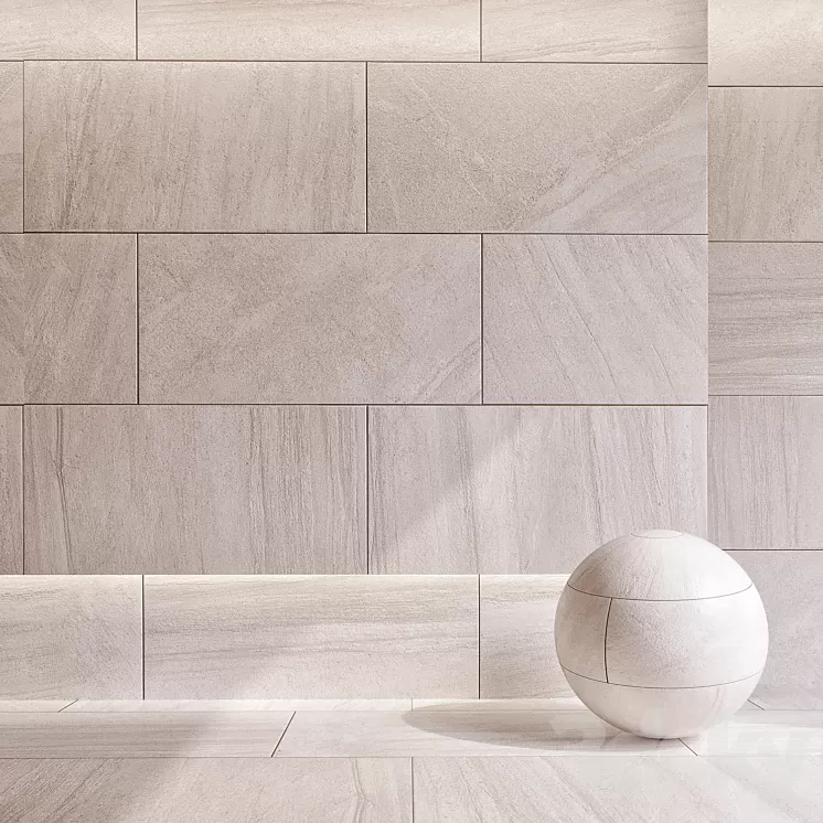 Purestone Matte Natural Porcelain Tile in Beige 3D Model