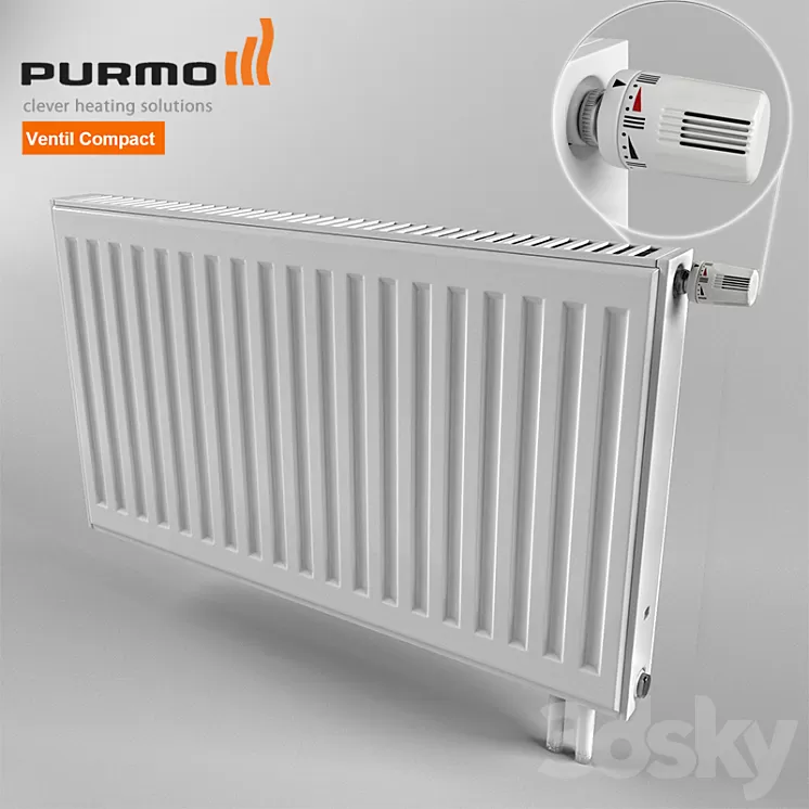 Purmo Ventil Compact radiator 3D Model