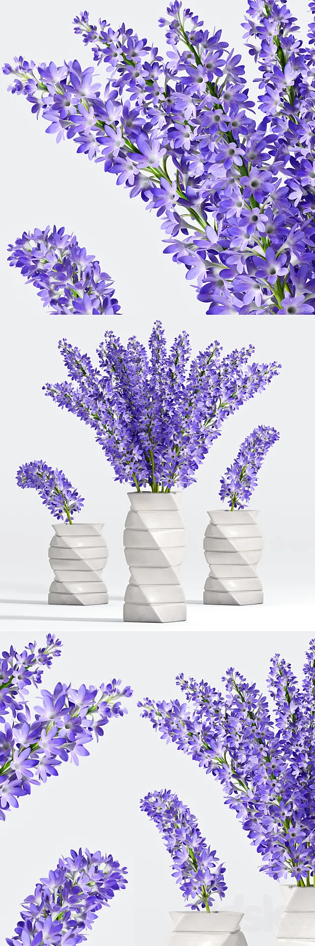 Purple flower vase 3D Model