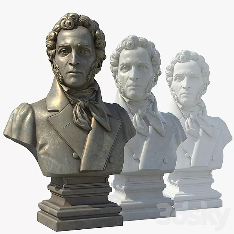 Pushkin Alexander Sergeyevich 3D Model