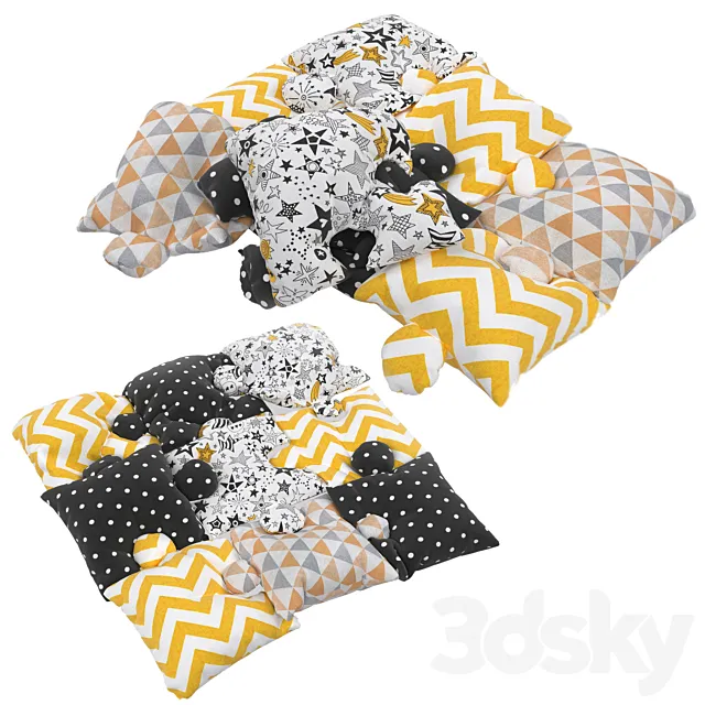 Puzzle Play mat Scandinavian style 3D Model