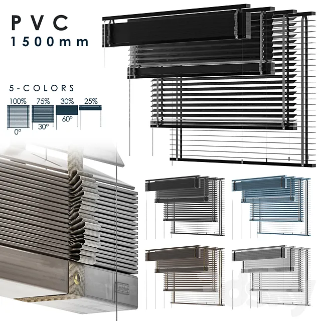 PVC Blind 1500 in 45 mm 3D Model