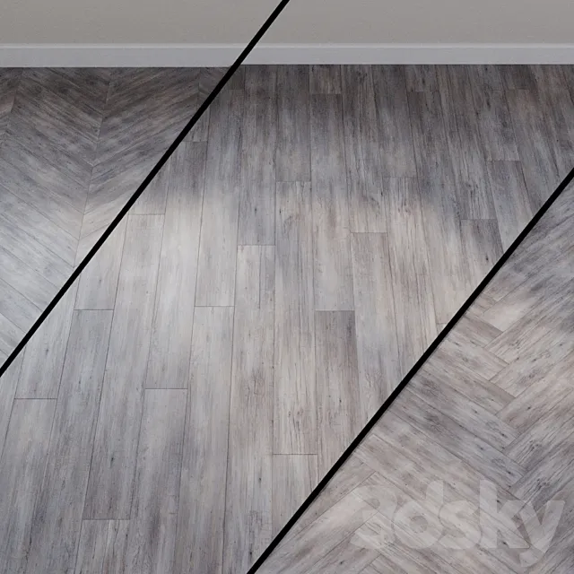 PVC tiles Wineo 800 wood Pine Riga bright DB00082 3D Model