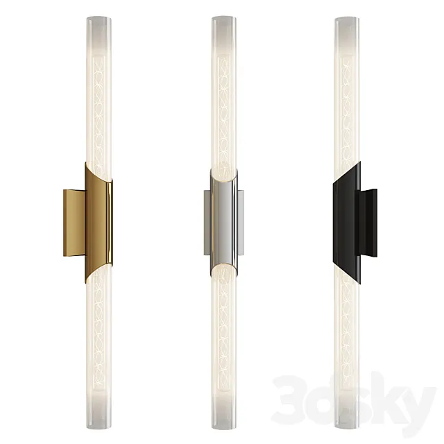 Pylon led double wall sconce 3D Model
