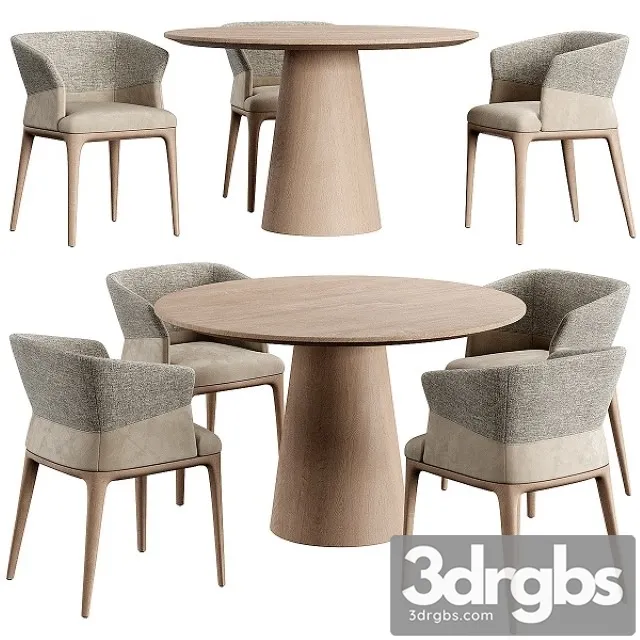 Quad Chair Konyshev Dinning Set 3D Model Free