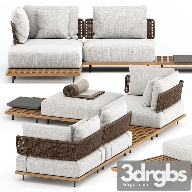 Quadrado Outdoor Sofa By Minotti 3D Model Free