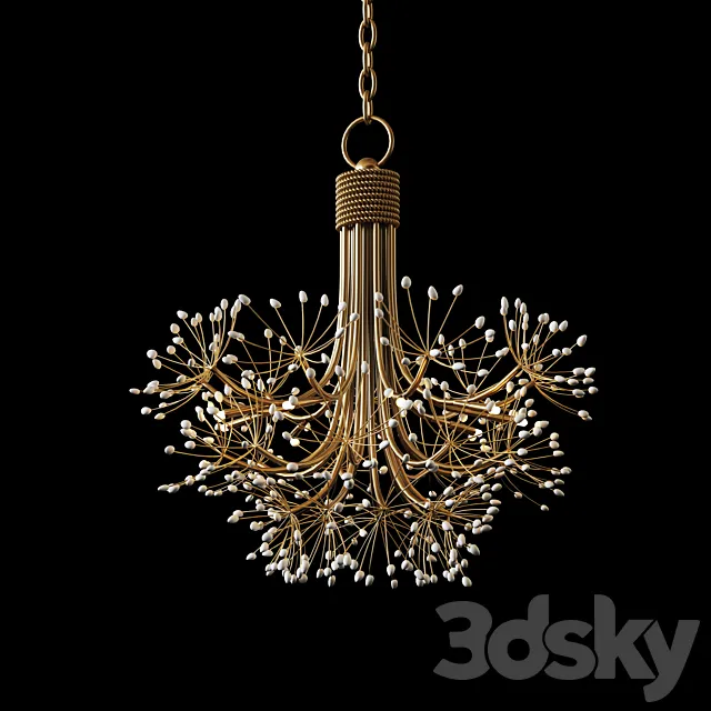 Quartz Nine-Light Chandelier 3D Model